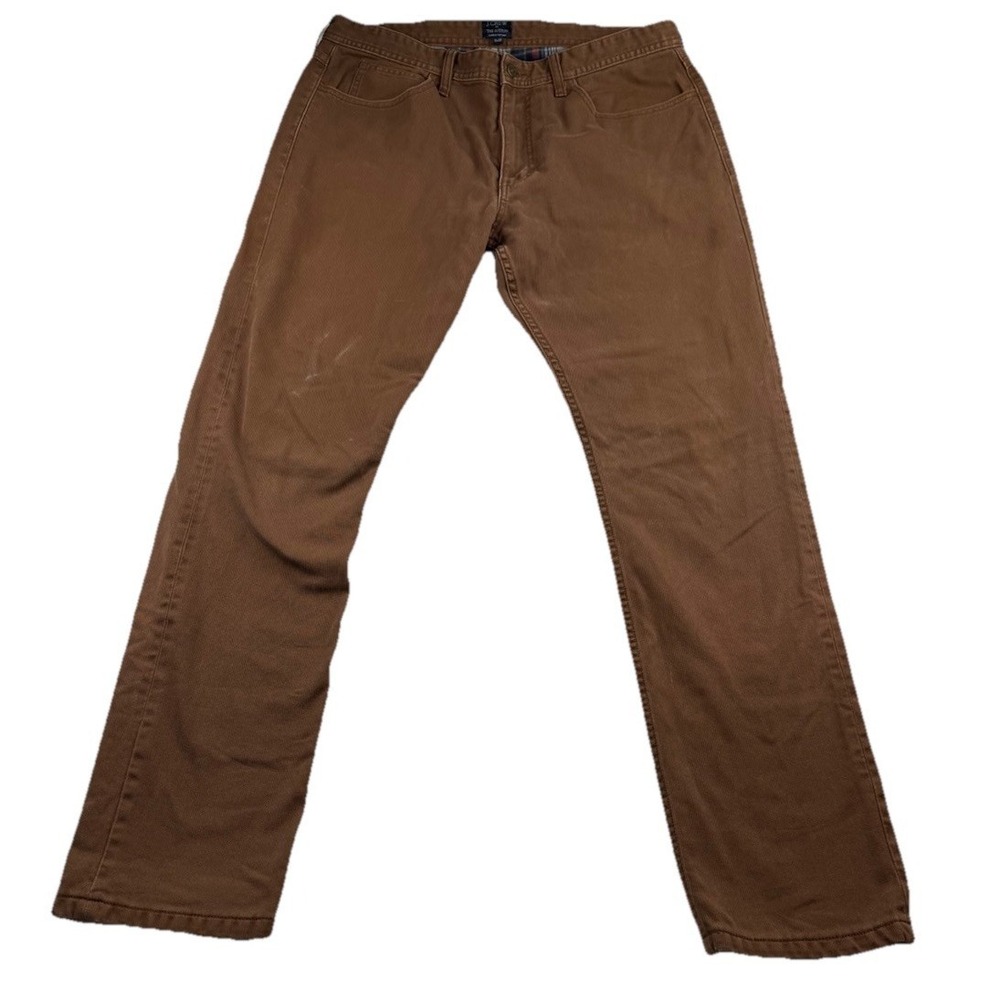 J.Crew Mens 35x34 The Sutton Flannel Lined Corduroy Pants Chino Flat Front